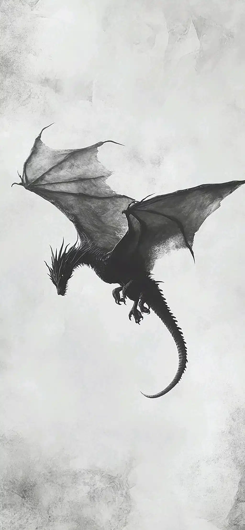 Minimalist Dragon Silhouette Wallpaper
